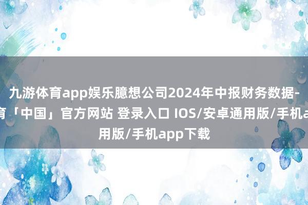 九游体育app娱乐臆想公司2024年中报财务数据-九游体育「中国」官方网站 登录入口 IOS/安卓通用版/手机app下载