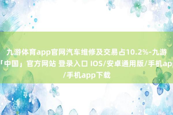 九游体育app官网汽车维修及交易占10.2%-九游体育「中国」官方网站 登录入口 IOS/安卓通用版/手机app下载