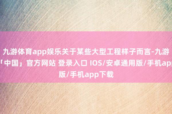 九游体育app娱乐关于某些大型工程样子而言-九游体育「中国」官方网站 登录入口 IOS/安卓通用版/手机app下载